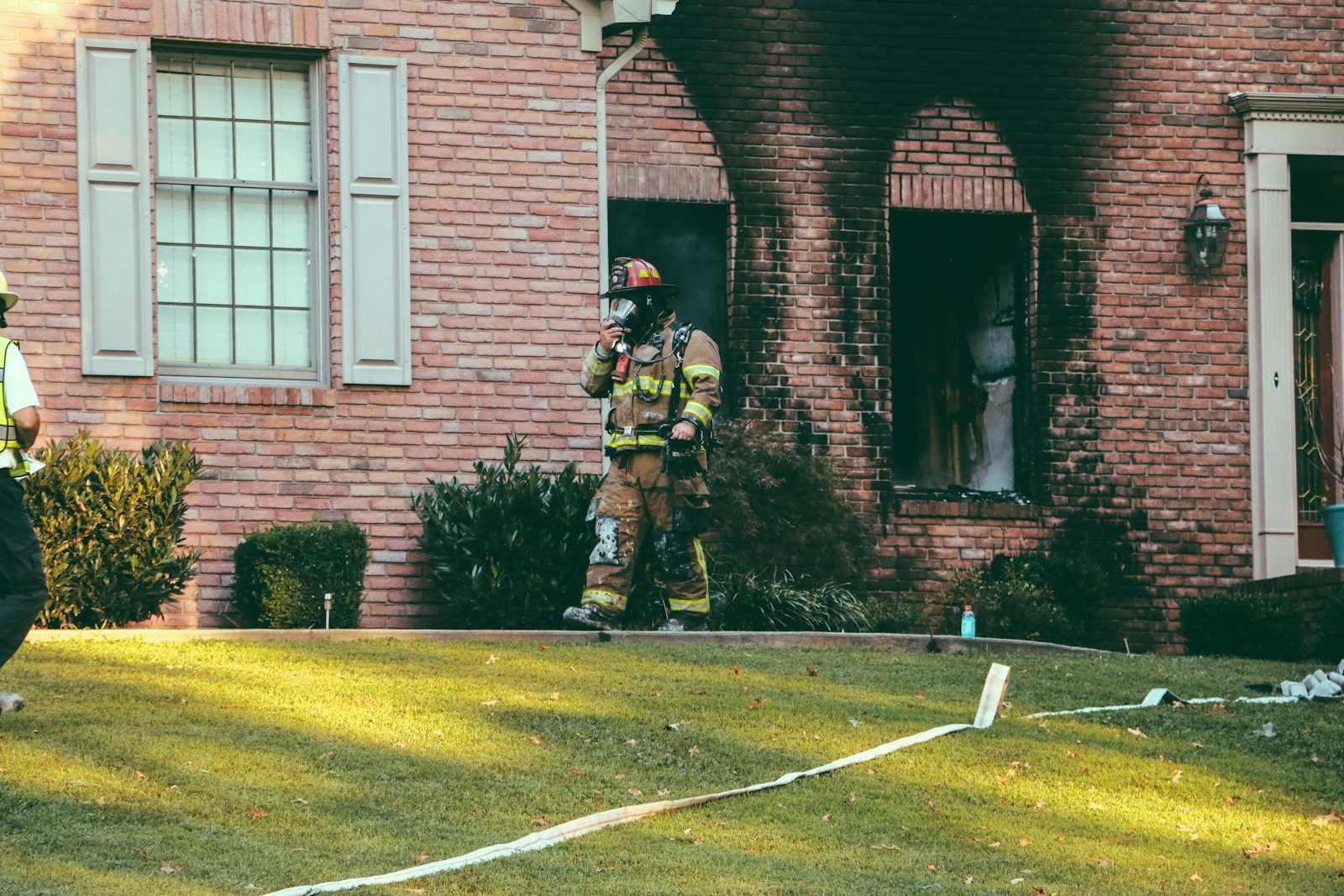 Fire damaged property before restoration work
