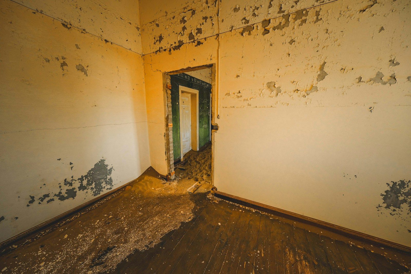 Water damage drying equipment inside property